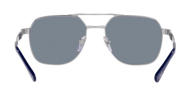 Persol 0PO1004S 518/56 Silver/Light Blue Square Unisex Sunglasses