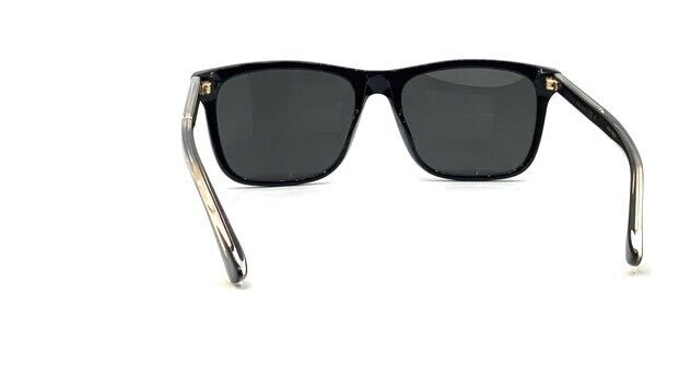 Gucci GG0381SN 007 Black/Grey Polarized Soft Square Men's Sunglasses