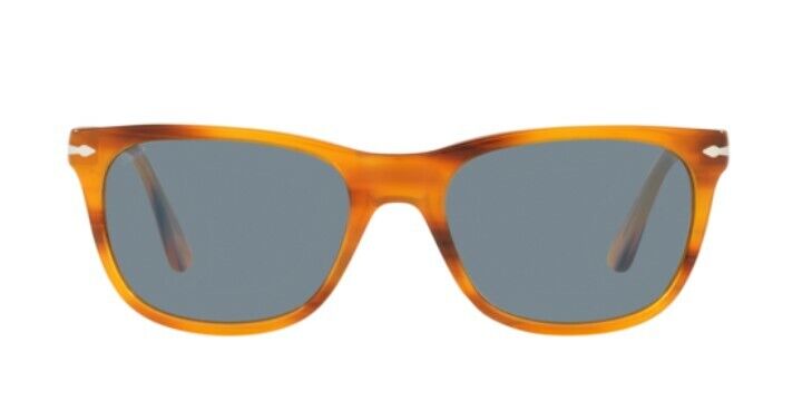 Persol 0PO3291S 960/56 Striped Brown/ Light Blue Rectangle Men's Sunglasses