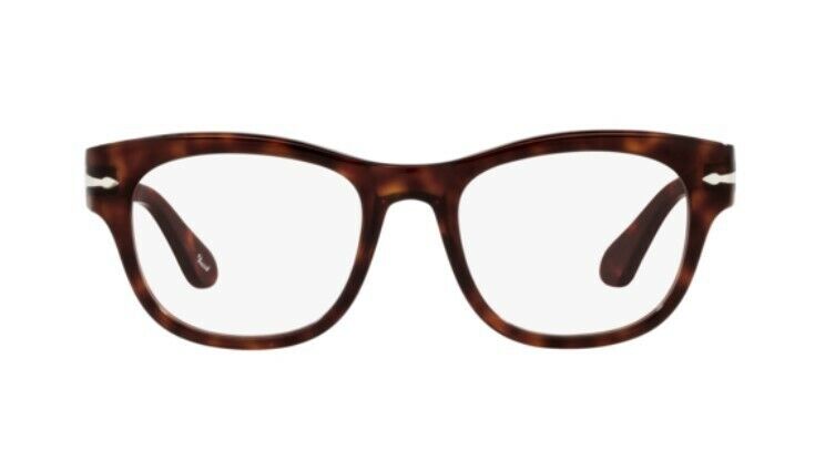 Persol 0PO3270V 24 Dark Brown Havana/ Silver Rectangle Unisex Eyeglasses