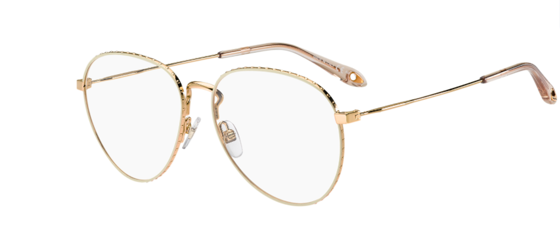 Givenchy Gv0071 084E Gold Beige Aviator Women's Eyeglasses