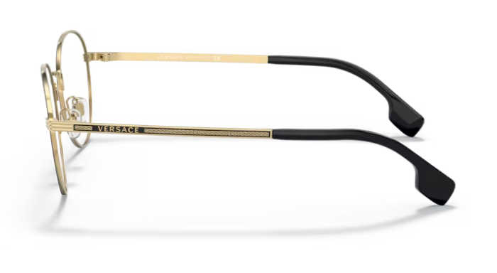 Versace 0VE1279 1436 Gold/matte Black Round 51MM Men's Eyeglasses