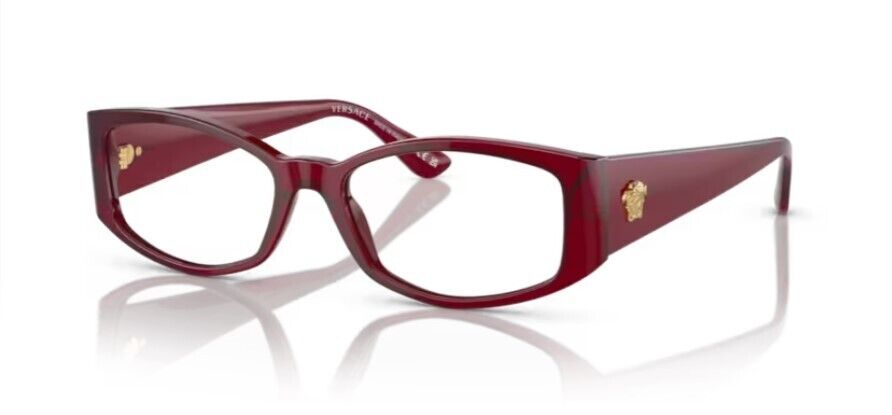 Versace 0VE3343 5430 - Bordeaux/Clear Soft Rectangle 52mm Women's Eyeglasses