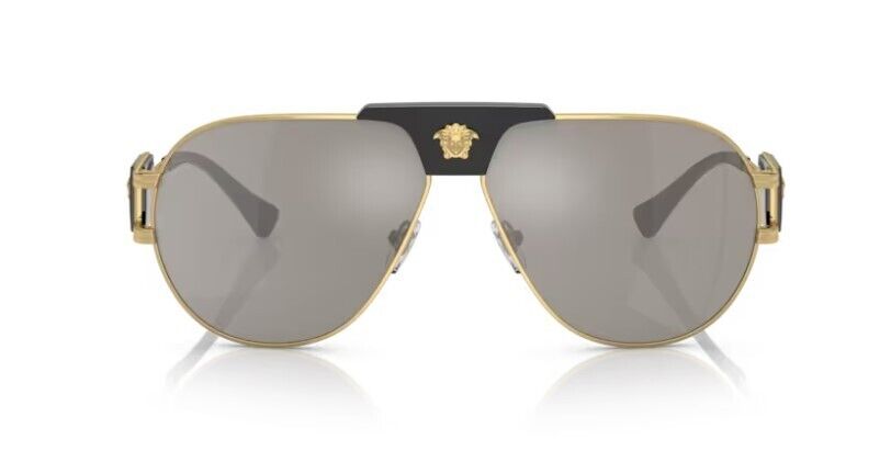 Versace 0VE2252 10026G - Gold / Light grey mirror silver Men's Sunglasses