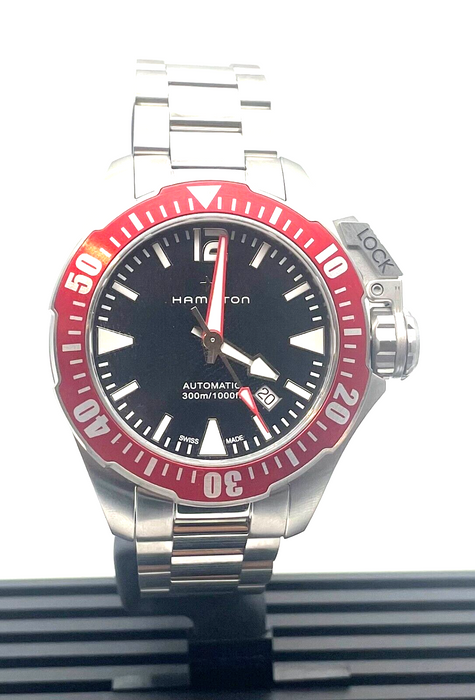Hamilton Khaki Navy Frogman Automatic Stainless Steel Black Dial Watch H77725135