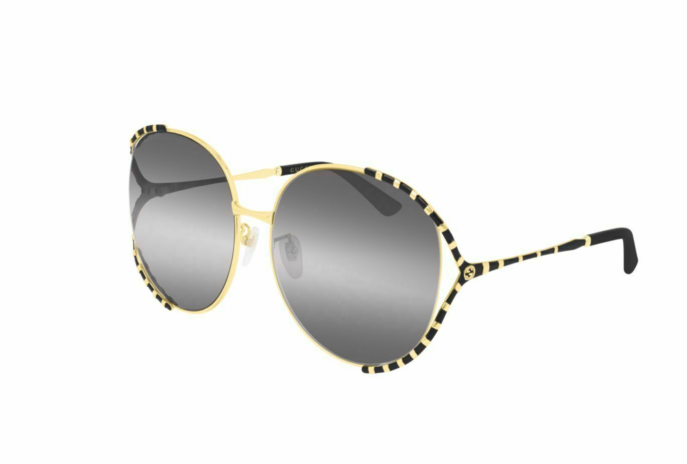 Gucci GG 0595S 005 Gold Black/Grey Sunglasses