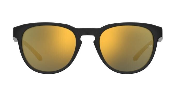 Under Armour UA Skyler 0807/SQ Black/Gold Mirrored Oval Men's Sunglasses