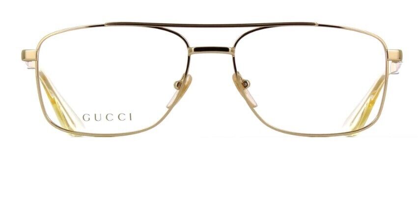 Gucci GG0986O 001 Gold Rectangular Men's Eyeglasses