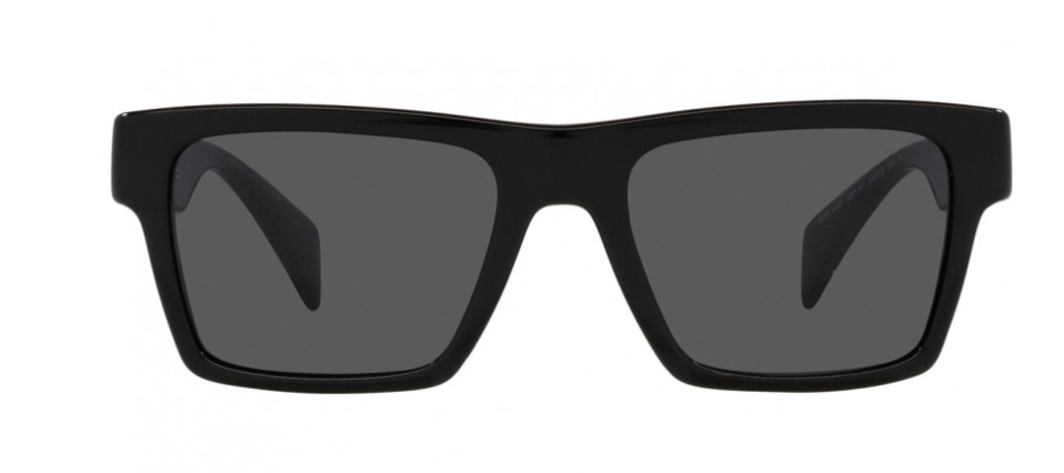 Versace VE4445 GB1/87 Black/Dark Grey Rectangular Men's Sunglasses