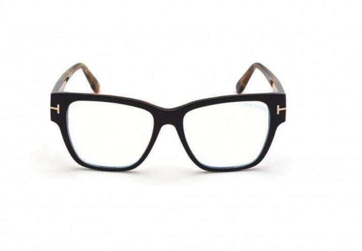 Tom Ford FT5745B 005 Bilayer Black Antique Pink Havana Blue Block Eyeglasses