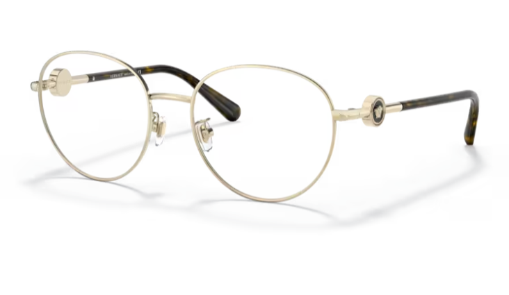 Versace 0VE1273D 1002 Gold Round Women's Eyeglasses