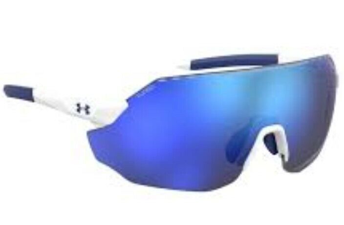 Under Armour UA-HALFTIME 0WWK/W1 White-Blue/Blue ML Shield Unisex Sunglasses