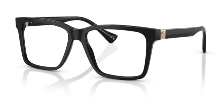 Versace 0VE3328 GB1 Black 54mm Rectangle Men's Eyeglasses