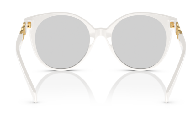 Versace VE4442 314/M3  White /Photo Grey Round Women's Sunglasses