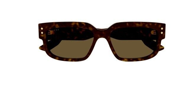 Gucci GG 1218S 002 Havana/Green Oversize Square Men's Sunglasses