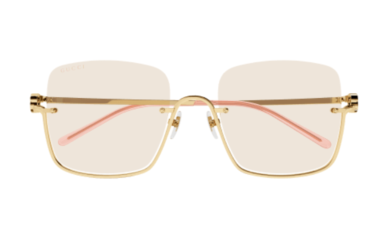 Gucci GG1279S 004 Gold/Yellow Square Women's Sunglasses