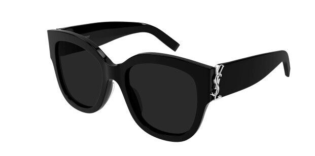 Saint Laurent SL M95/F 005 Black/Grey Polarized Round Women's Sunglasses