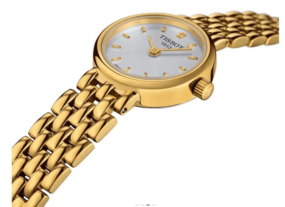 Tissot T Lady Silver Dial Gold Stainless Steel Women's Watch T0580093303100