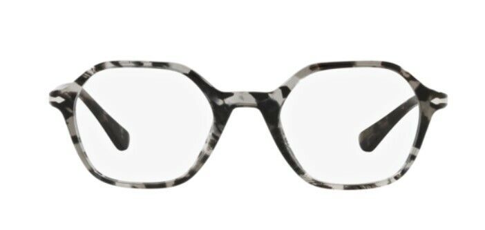 Persol 0PO3254V 1080 Tortoise/Grey/Black Havana/ Silver Square Unisex Eyeglasses