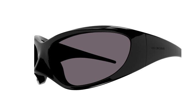 Balenciaga BB0252S 001 Black/Grey Cat-Eye Women's Sunglasses
