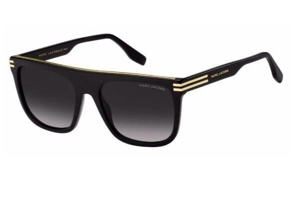 Marc Jacobs MARC-586/S 0807/9O Black/Grey Gradient Rectangle Men's Sunglasses