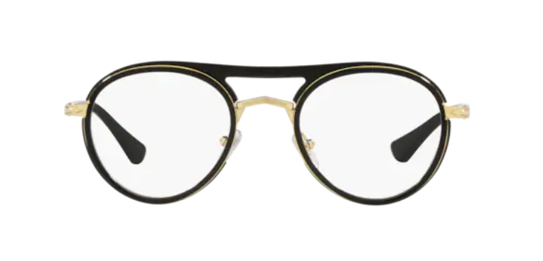Persol 0PO2485V 1143 Gold/Black Unisex Eyeglasses
