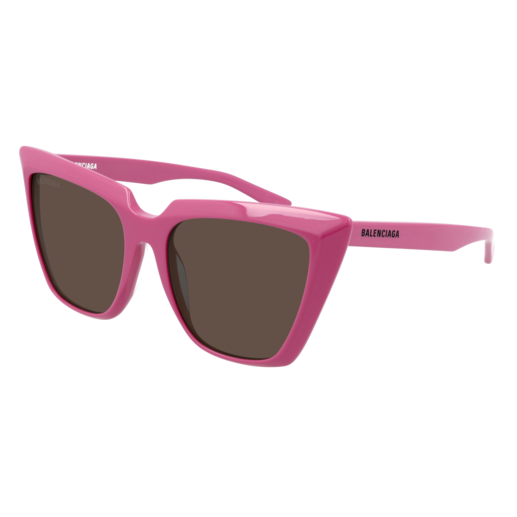 Balenciaga BB0046S 005 Pink/Brown Women's Sunglasses