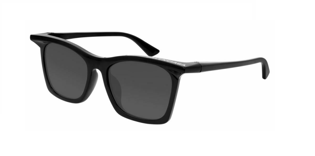 Balenciaga BB 0099SA 001 Black/Gray Square Unisex Sunglasses
