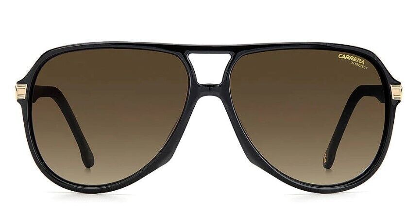 Carrera 1045/S 02M2/HA Black Gold/Brown Gradient Full-Rim Unisex Sunglasses