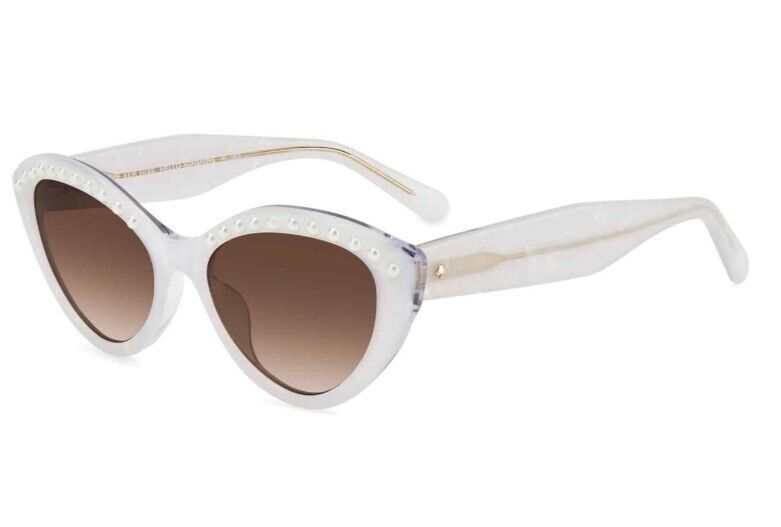 Kate Spade Juni/G/S Pearl 0VK6/HA White/Brown Gradient CatEye Women's Sunglasses