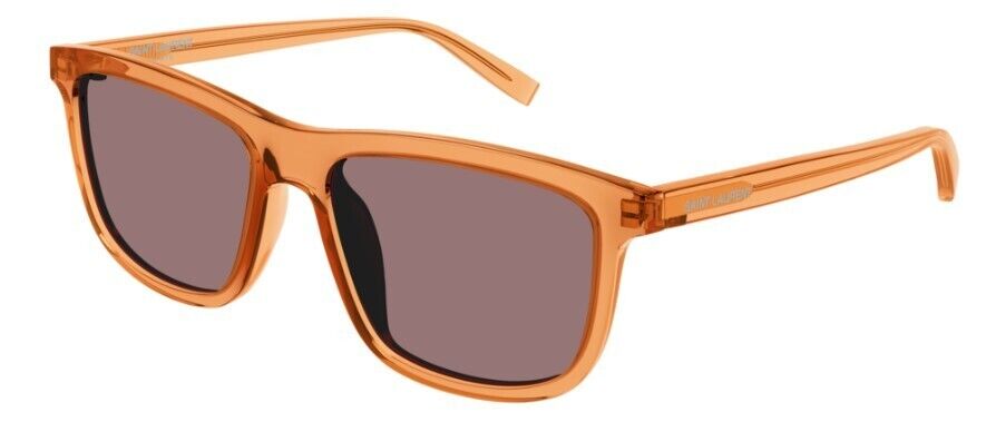 Saint Laurent SL501 005 Orange/Red Square Full-Rim Unisex Sunglasses