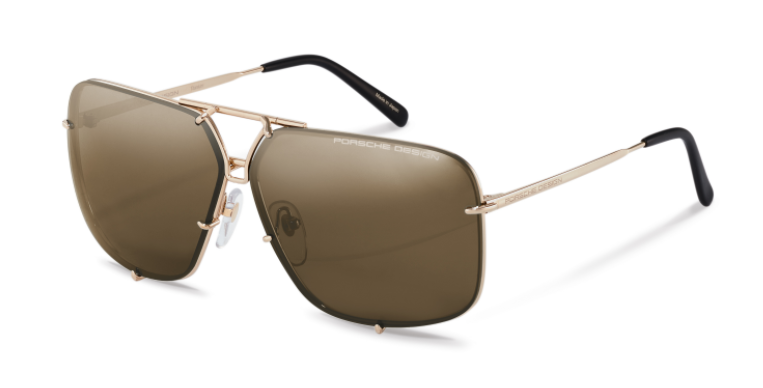 Porsche Design P 8928 B Gold/Brown&Black Lens Gradient Sunglasses