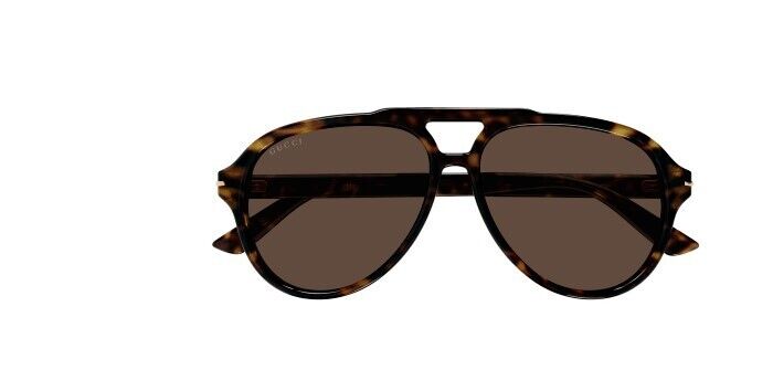Gucci GG 1443S 003 Havana/Brown Soft Square Men's Sunglasses