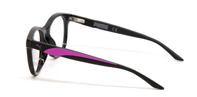 Puma PJ0057O 001 Black/Black Round Junior Full-Rim Eyeglasses