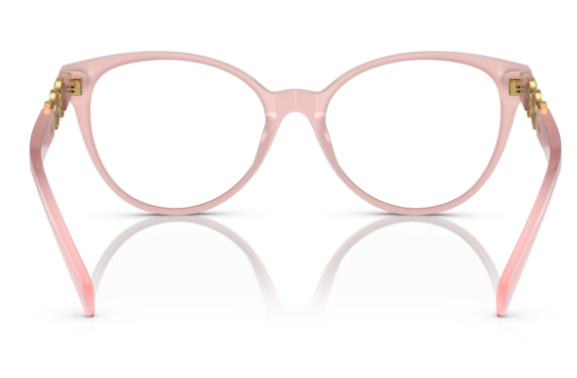 Versace 0VE3334F 5402 Opal pink/ Clear Cat Eye 53mm Women's Eyeglasses