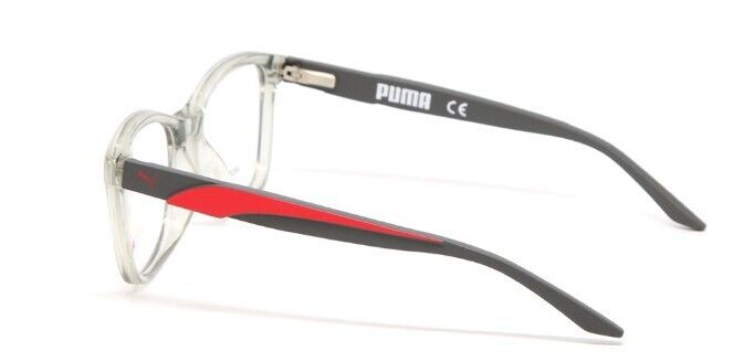 Puma PJ0054O 004 Crystal Grey Square Junior Full-Rim Eyeglasses