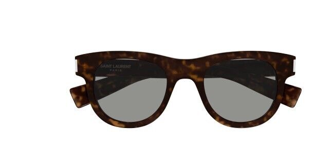 Saint Laurent SL 571 007 Havana/Grey Round Men's Sunglasses