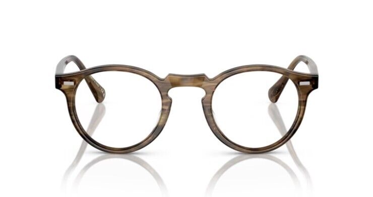 Oliver Peoples 0OV5186 Gregory Peck 1689 Sepia Smoke 45mm Round Men's Eyeglasses