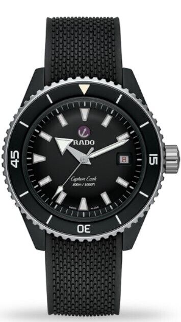 Rado Captain Cook High-Tech Ceramic Rubber Titanium Black Dial Watch R32129158
