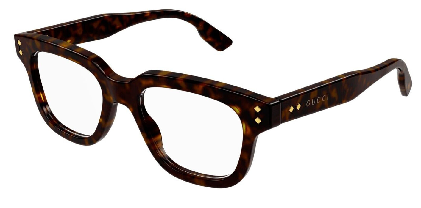Gucci GG1219O 002 Havana Square Men's Eyeglasses