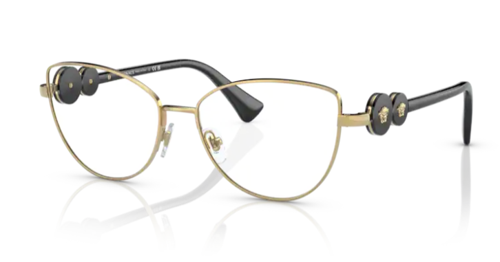 Versace 0VE1284 1002 Gold Cat Eye 55MM Women's Eyeglasses
