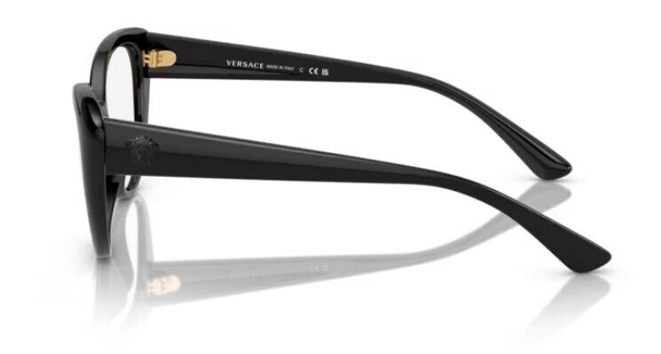 Versace 0VE3349U GB1 Black/ Clear Oval Shaped Women's Eyeglasses
