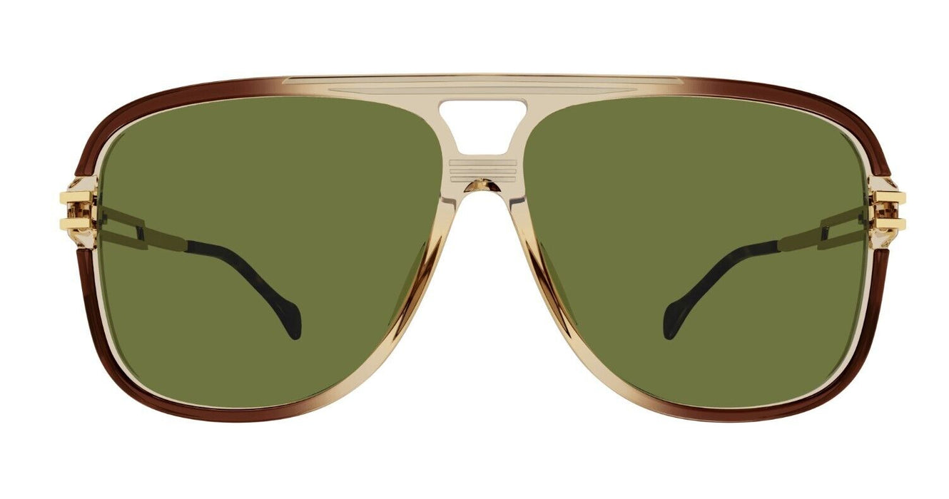 Gucci GG1105S 003 Brown/Green Oversize Caravan Men's Sunglasses