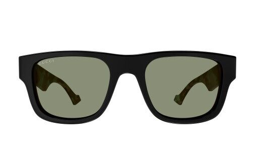 Gucci GG 1427S 005 Havana/Green Rectangular Men's Sunglasses