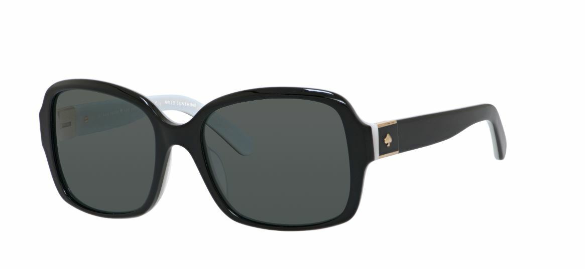 Kate Spade Annora/P/S 0QOP/RA Black White/Gray Polarized Sunglasses