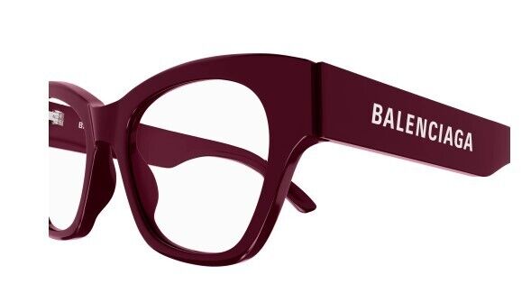 Balenciaga BB0263O 004 Burgundy Cat-Eye Women's Eyeglasses