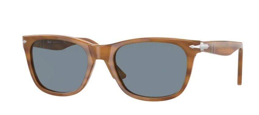 Persol 0PO3291S 960/56 Striped Brown/ Light Blue Rectangle Men's Sunglasses
