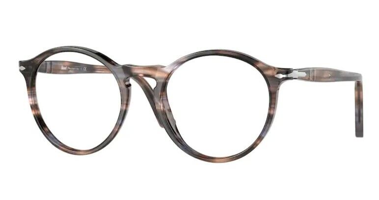 Persol 0PO3285V 1155 Striped Blue /Brown Havana/ Silver Unisex Eyeglasses