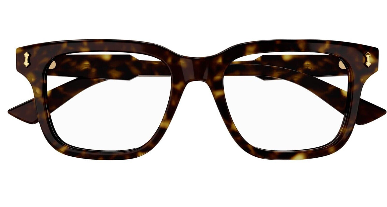 Gucci GG1265O 007 Havana Rectangular Men's Eyeglasses