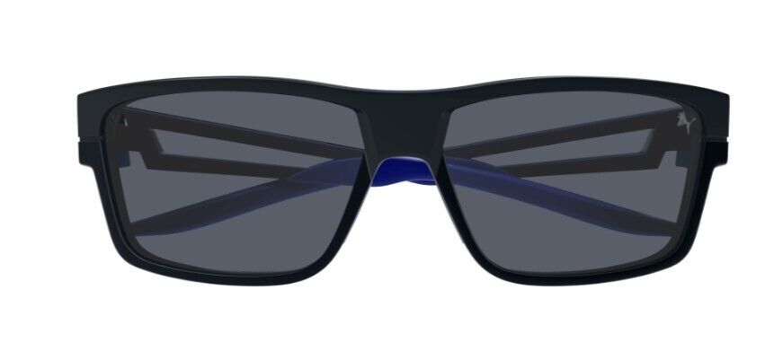 Puma PU0327S 003 Blue/Blue Rectangular Matte Full Rim Men's Sunglasses